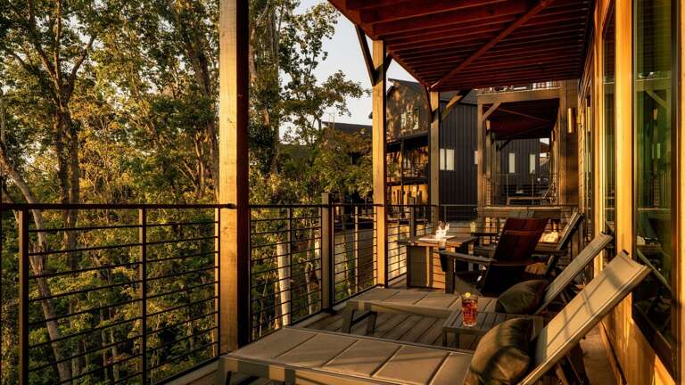 Lower balcony off of game room