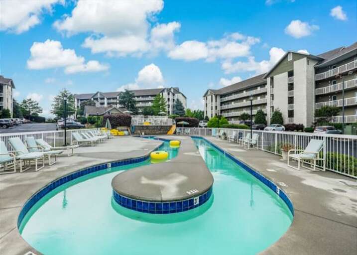 Outdoor Seasonal Resort Pool, Lazy River, and Hot Tub 