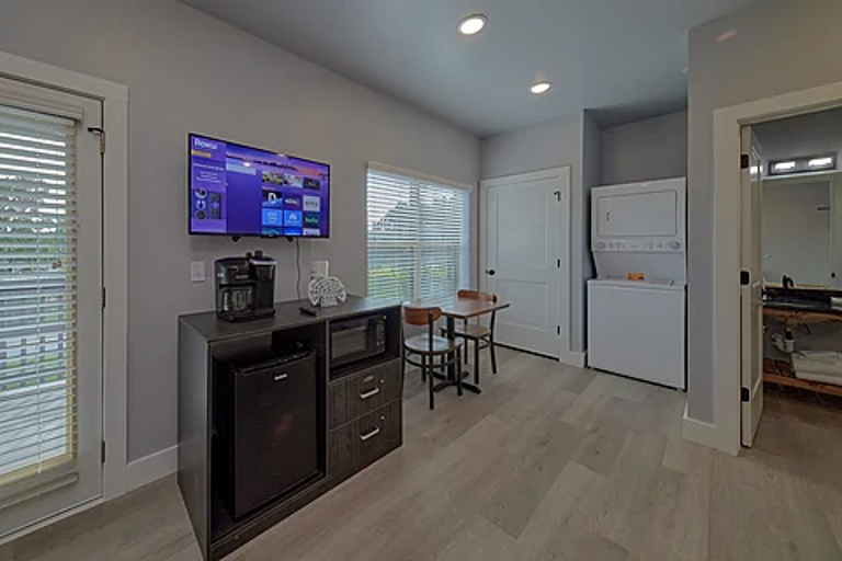 Spacious one room studio condo with king bed, tv, coffee maker, refrigerator and microwave Spacious one room studio condo with king bed, tv, coffee maker, refrigerator and microwave
