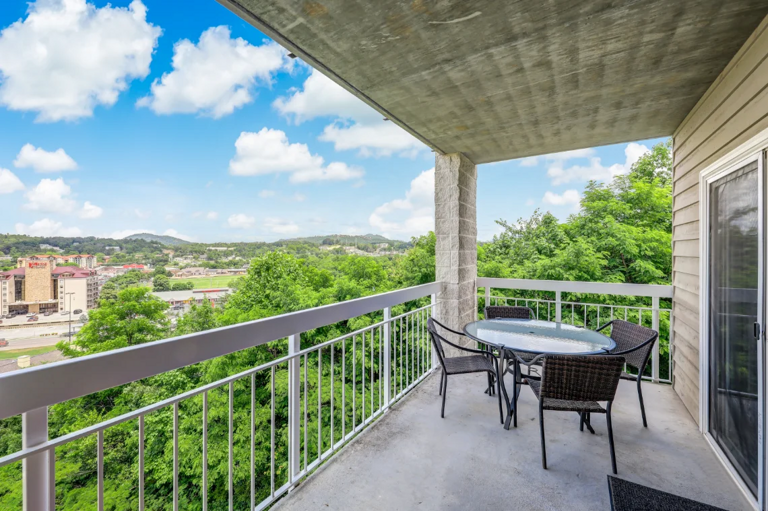 Private Balcony with a City View from your Pigeon Forge Condo