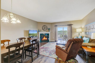 Spacious Living Room with Gas Fireplace, Sleeper Sofa and SMART TV with Cable & WIFI throughout vacation rental