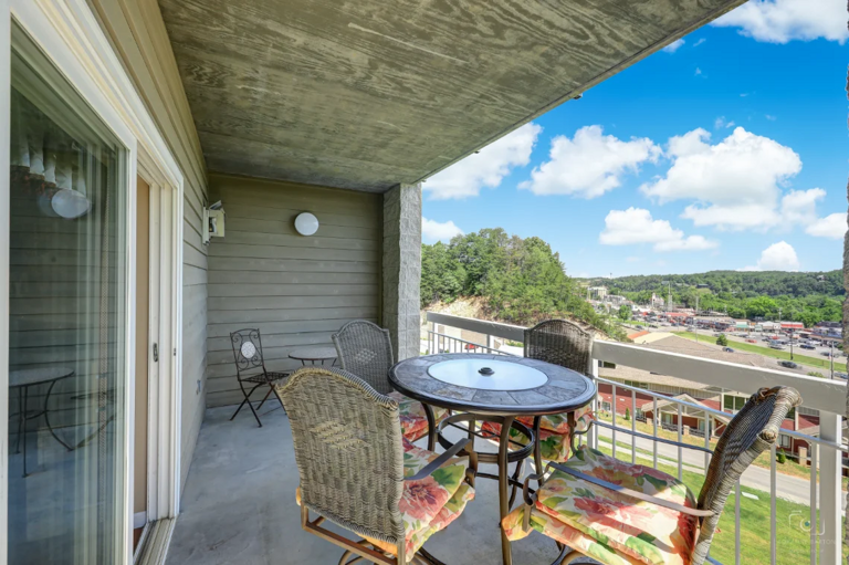 Private Balcony with City View from your Pigeon Forge Condo