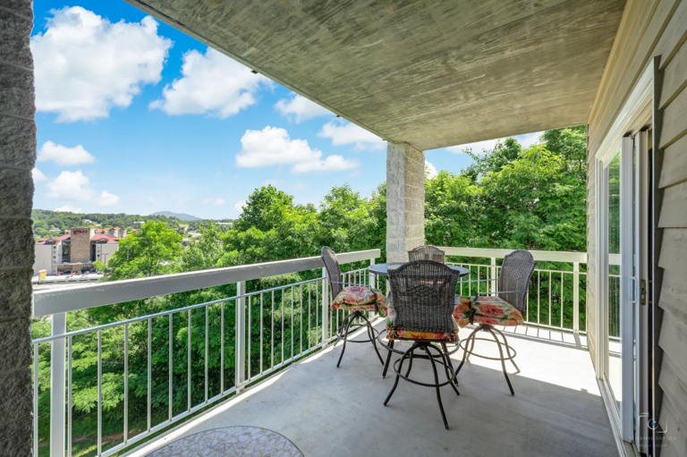 Private Balcony with City View from your Pigeon Forge Condo
