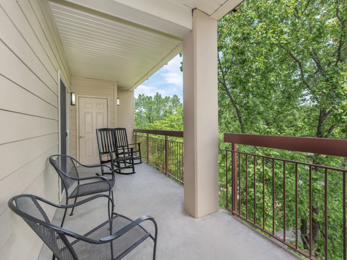 Private Balcony with River View from your Pigeon Forge Condo