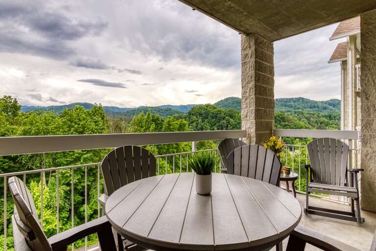 Private Balcony with mountain view from your Pigeon Forge Condo