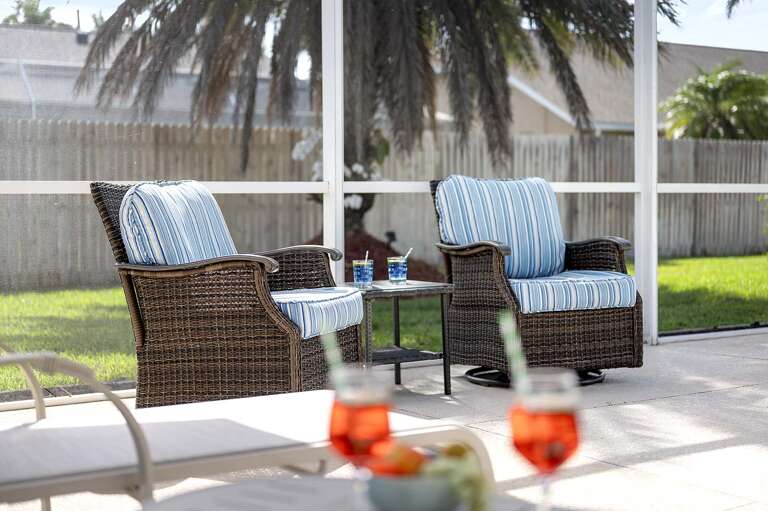 Enjoy Morning Coffee on the Rocking Chairs