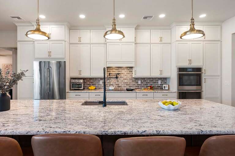 Large Kitchen Island Open to Living Room