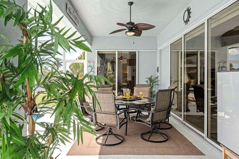 Al Fresco Dining with Views of the Canal and Pool