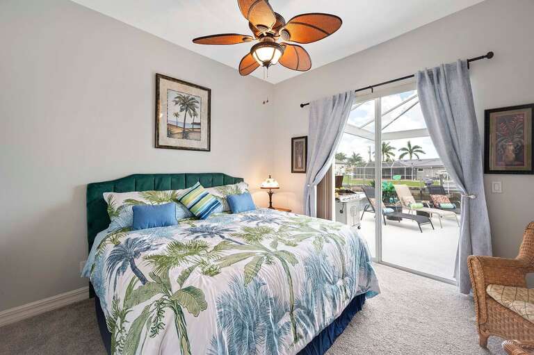 Guest King Bedroom with Patio Access