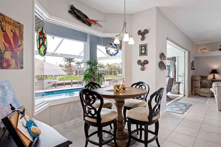 High Top Nook Area with Views of the Lanai  and Pool