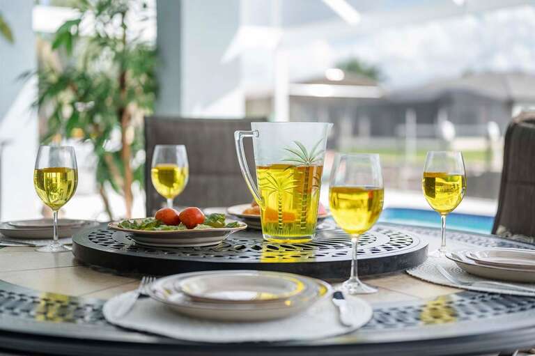 The Lazy Susan Outdoor Table is Great for those Meals and Dinners Outdoor