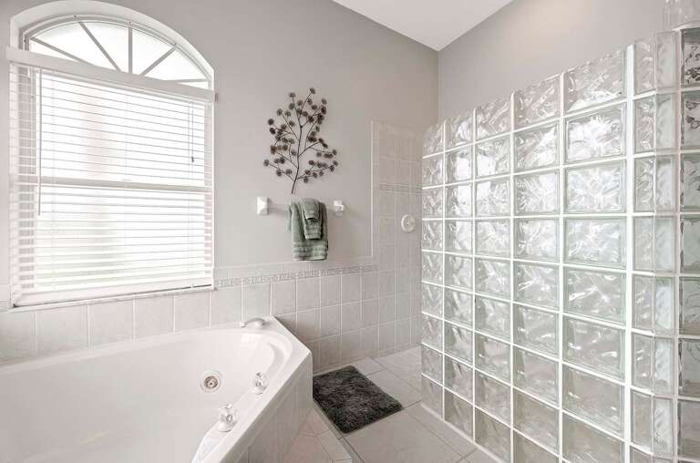 Walk In Shower in Main En-Suite Bathroom
