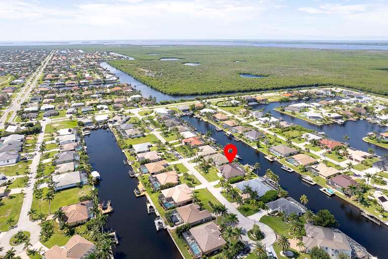 Aerial Location of Sunsets in Paradise with Gulf Access