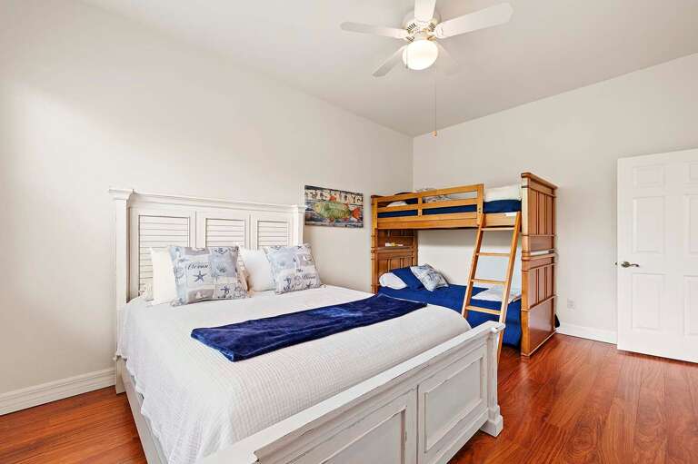 Guest Bedroom Suite with Queen Bed and Bunk Bed Set up (Full and Twin)