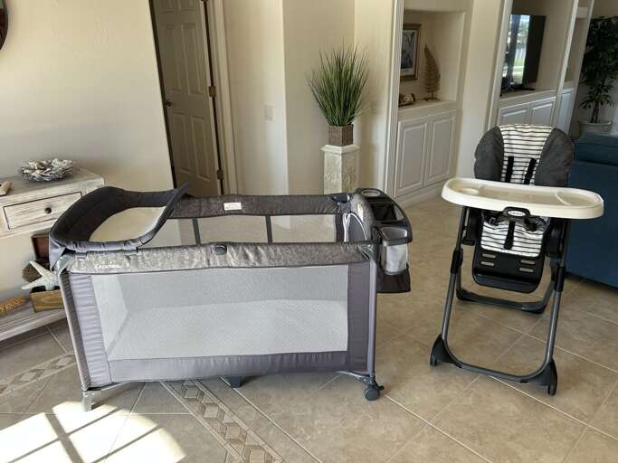 Available to Our Little Guests (Travel Pack and Play and High Chair)