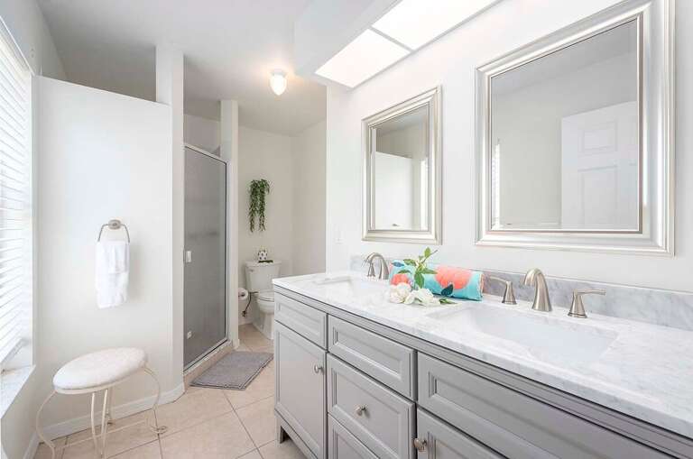 Main Bathroom with Dual Sinks