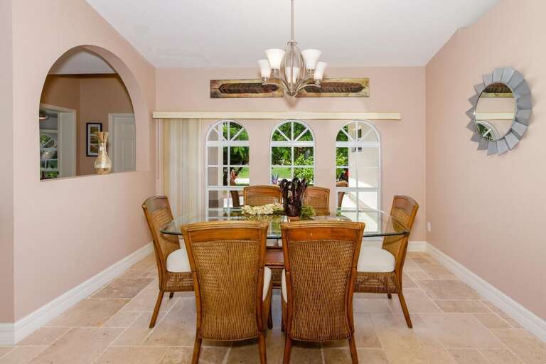 Formal Dining Room with Garden View and Seating for Six