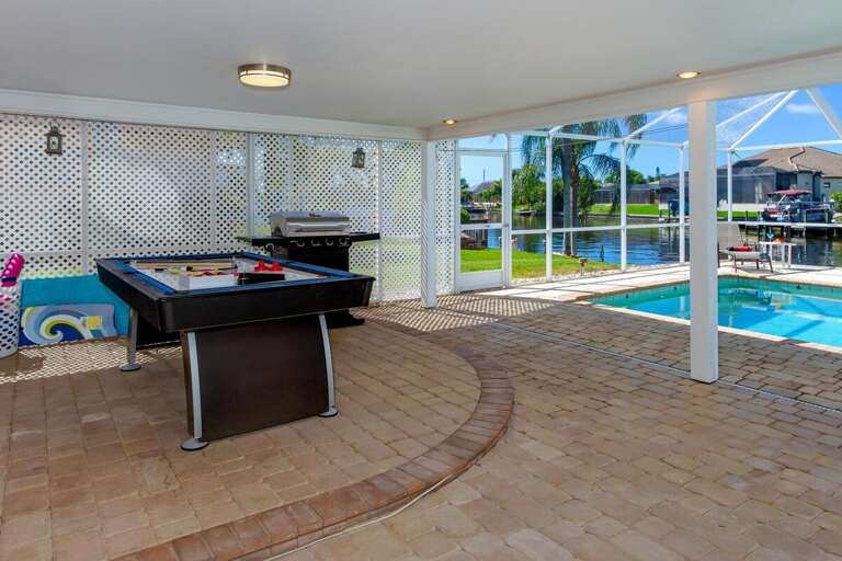 Outdoor Game Table and Propane BBQ