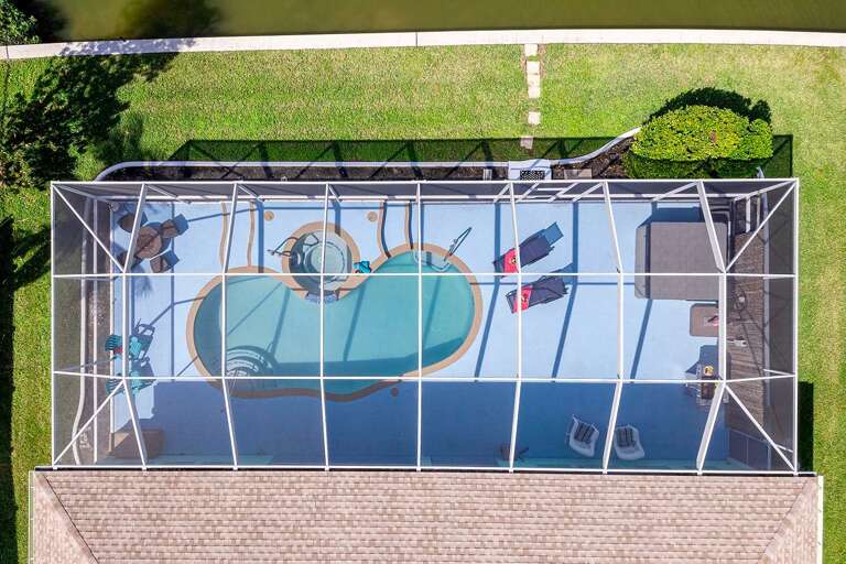 Aerial View of Lanai and Pool