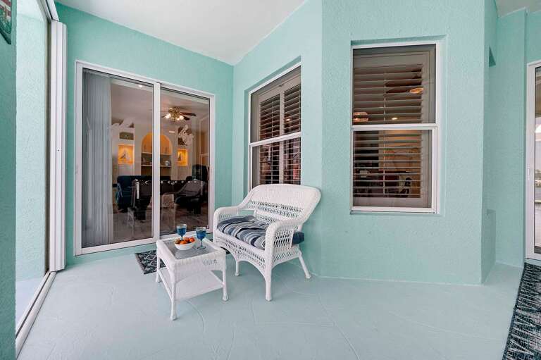 Sitting Area under the Covered Lanai Great for Reading or Just Enjoying the Views