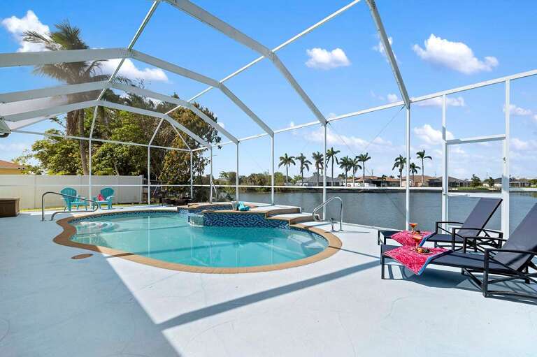 What a View Amazing Large Pool Space with Lounges and Hot Tub
