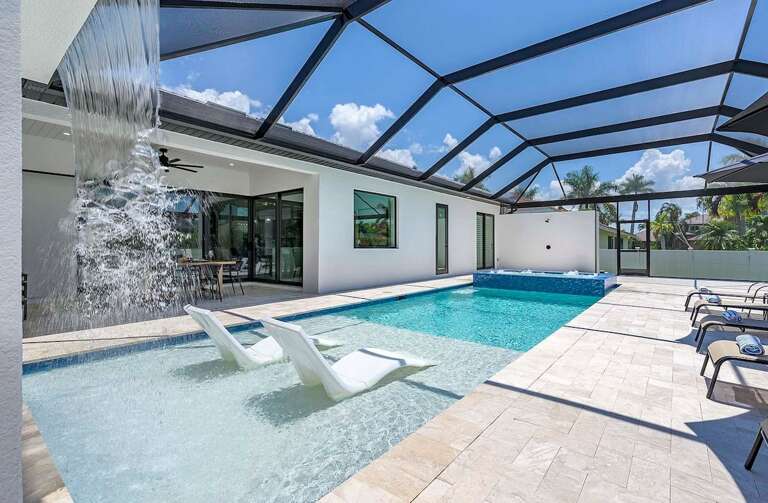 Covered Lanai and Pool with Patio