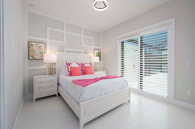 Queen Bedroom with Patio Access and Pool View