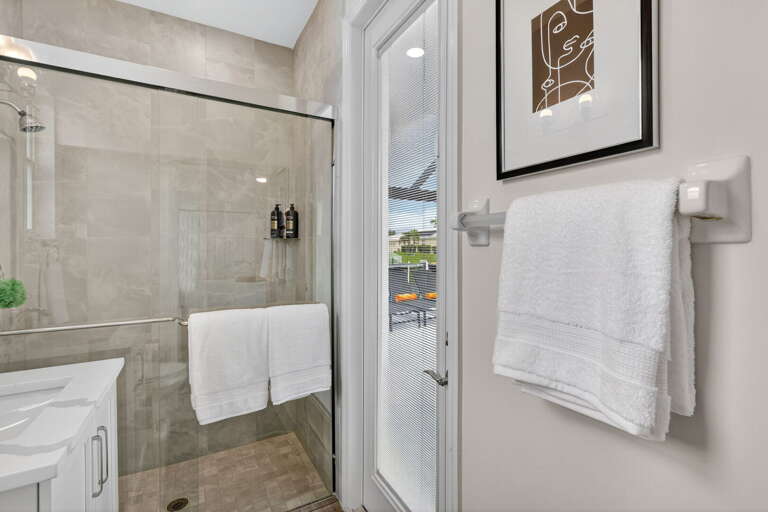 The Guest Bathroom can also be Accessed from the Lanai and used as a Pool Bathroom