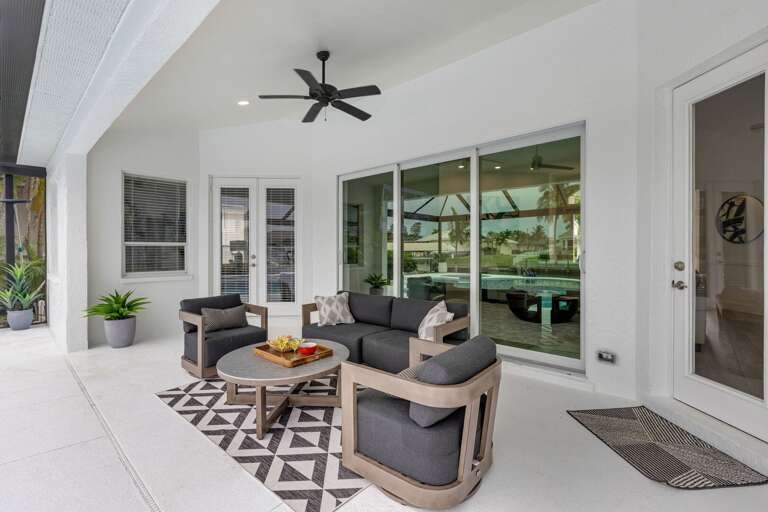 Sitting Area under the Covered Lanai