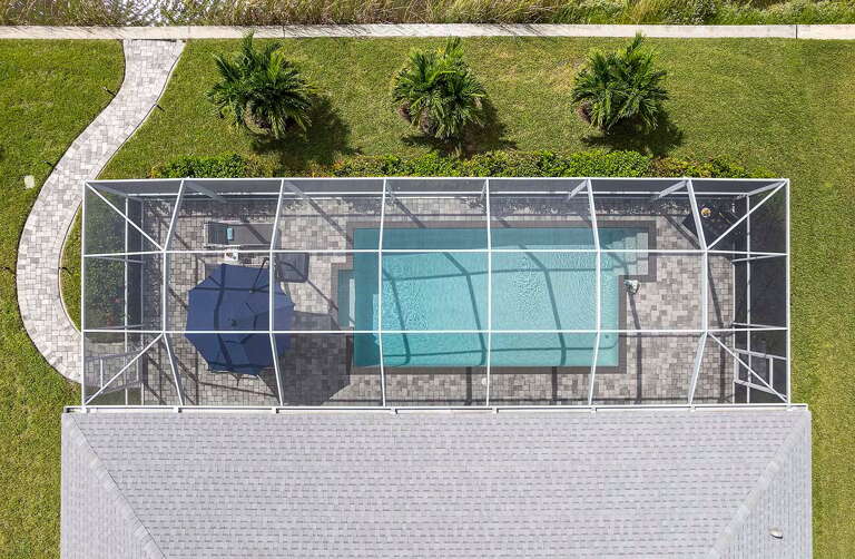 Aerial View of the Pool Space