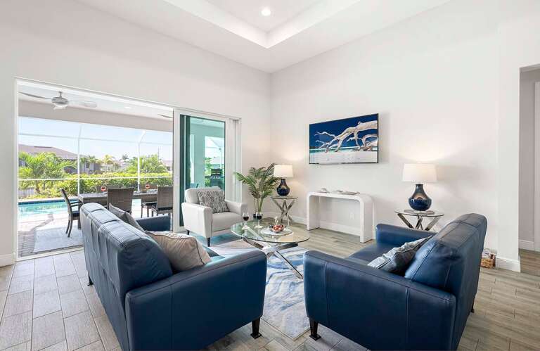 Living Room with comfortable Couches Inviting to Relax
