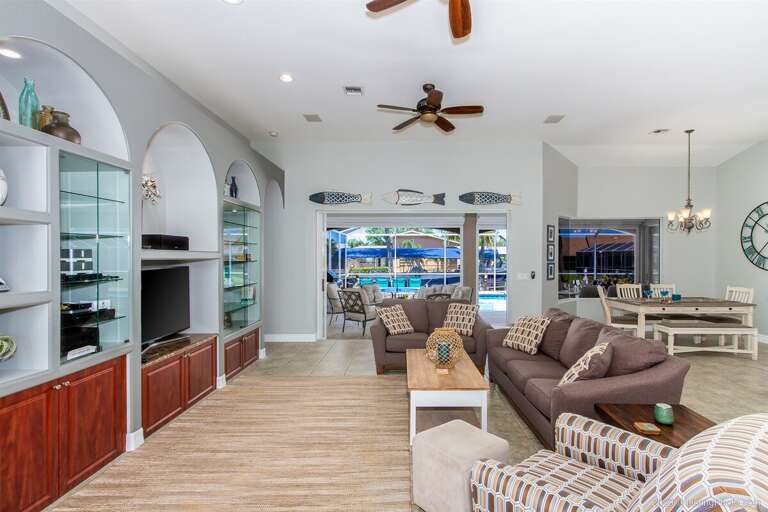 View of the Living and Dining Rooms from the Front Door