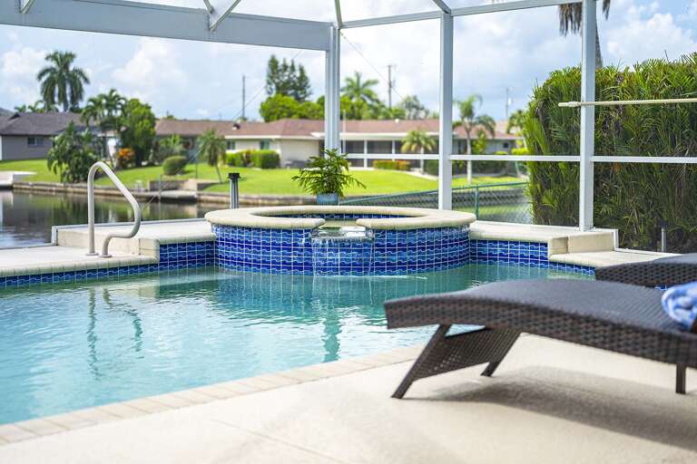 Enjoy the Spa on Cooler Winter Nights with Views of the Canal
