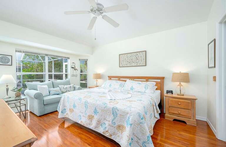 Main King Bedroom with Pool/Patio Access