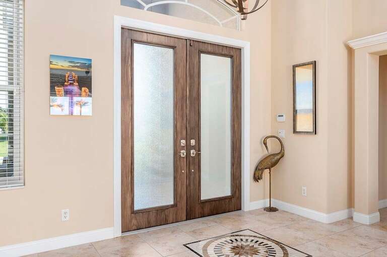 Double Glass Door Entering Bella Vida