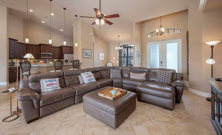 Living Room with Reclining Couch