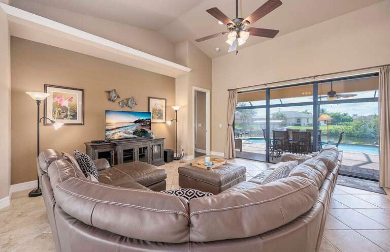 Main Living Room with View out to the Lanai
