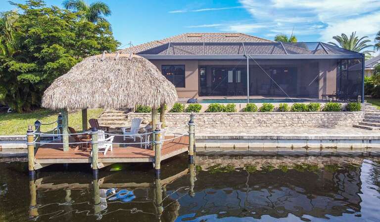 Tiki Hut Rear Elevation Great for Fishing