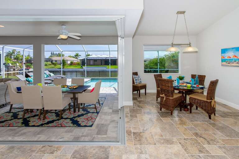 90 Degree Sliders from Living Room to Lanai