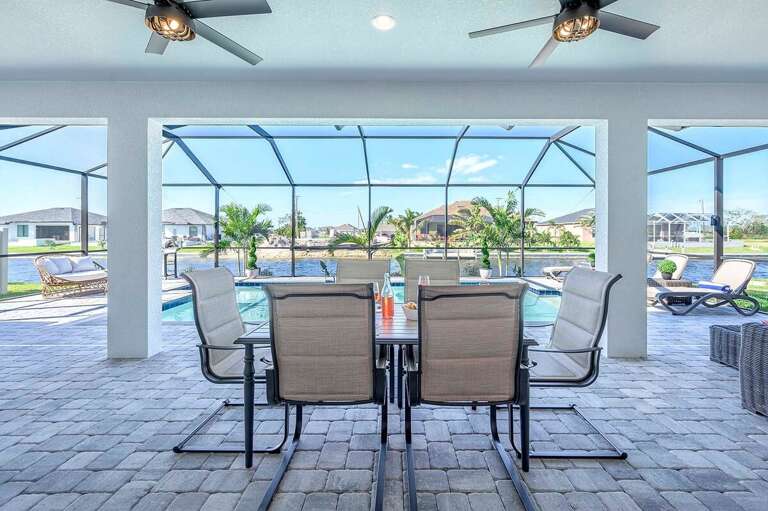 Blissful Views of a Wide Canal with an Oversized Pool Area