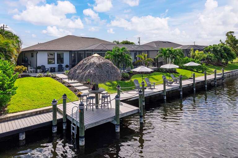 Dock with Tiki Hut