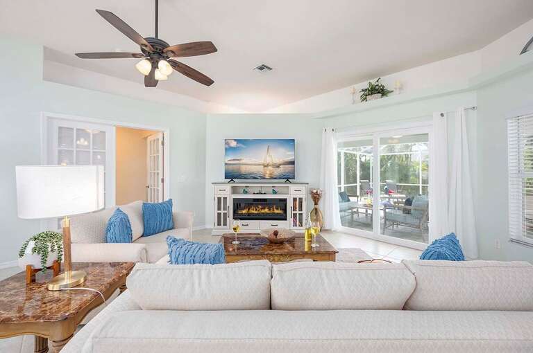 Light and Airy Feeling with Southern Views to the Pool Area