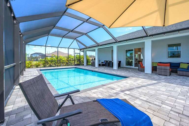 Ovesized Pool Area with Lots of Space for Lounging, Sitting or Dining