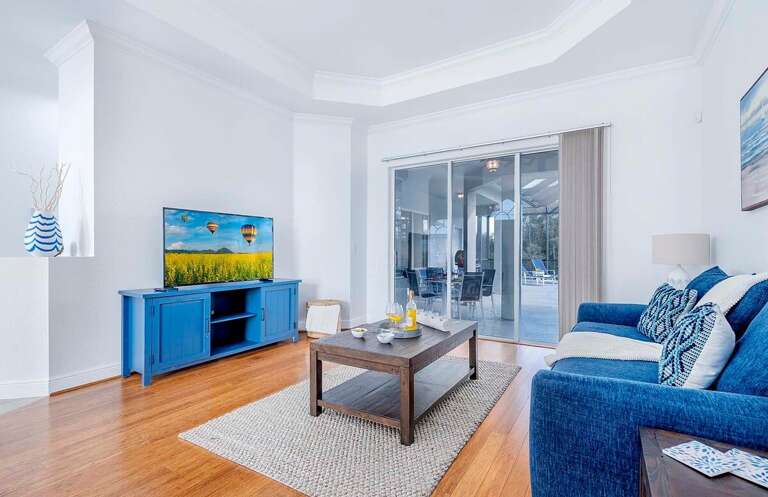 Formal Living Room with Views of the Pool