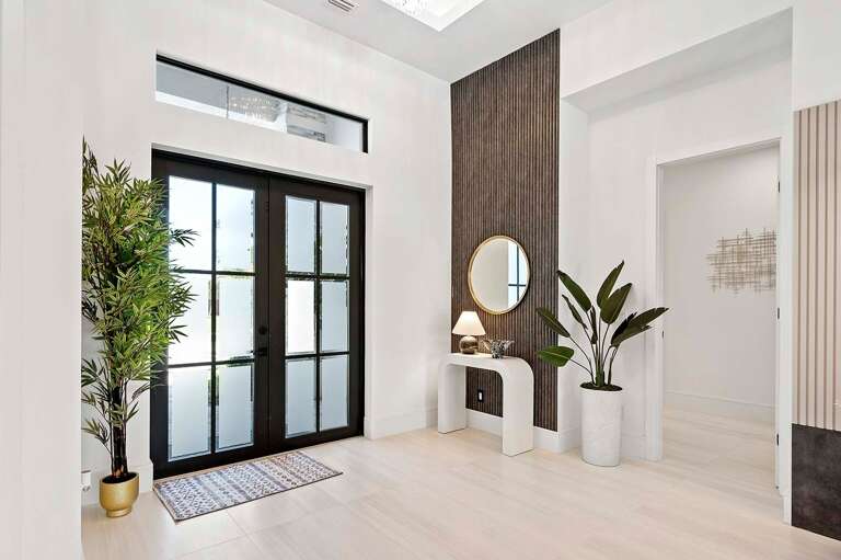 Entrance and Foyer with Double Glass Doors