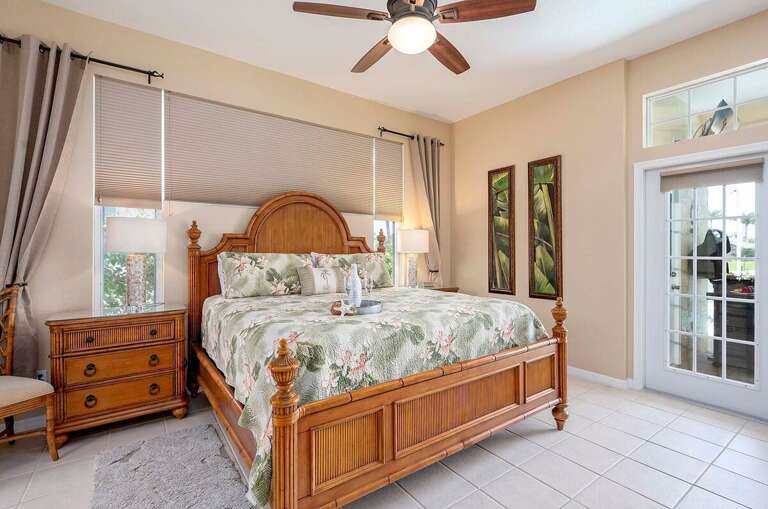 Main Bedroom with Pool Access and King Bedroom