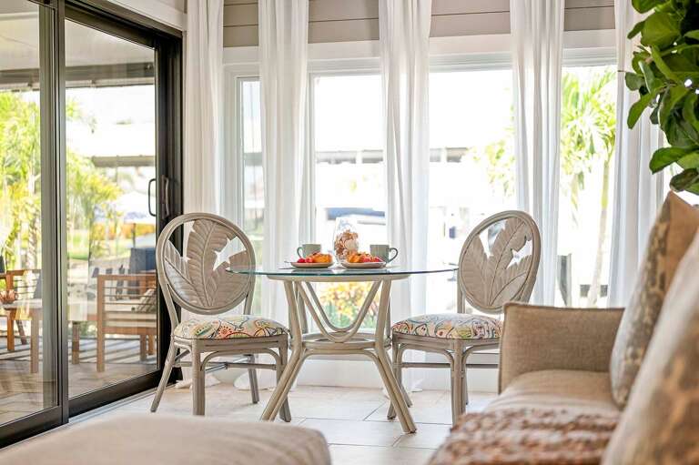 Enjoy Your Morning Coffee with Views of the Canal
