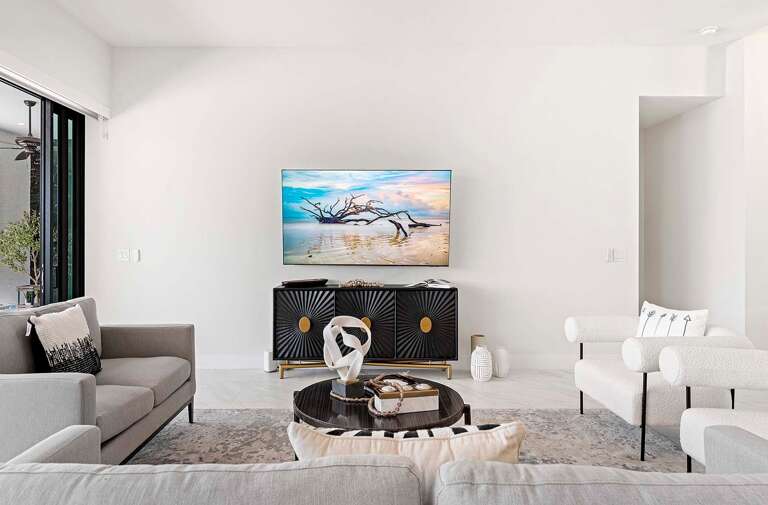 Sit Back and Relax in the Modern Living Room with Smart TV