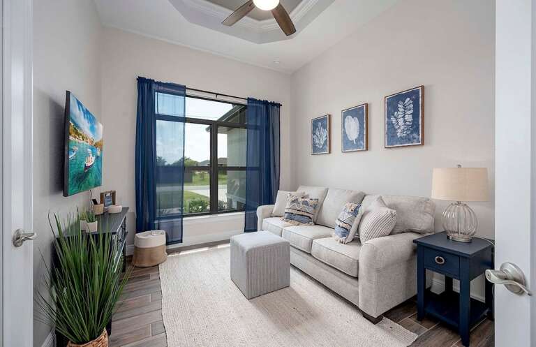 Den with Optional Queen Size Sleeper Couch and TV