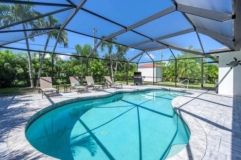 The Pool Features a Shallow Entrance and a Deep Side up to 6 feet